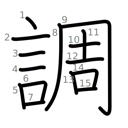 調の書き順