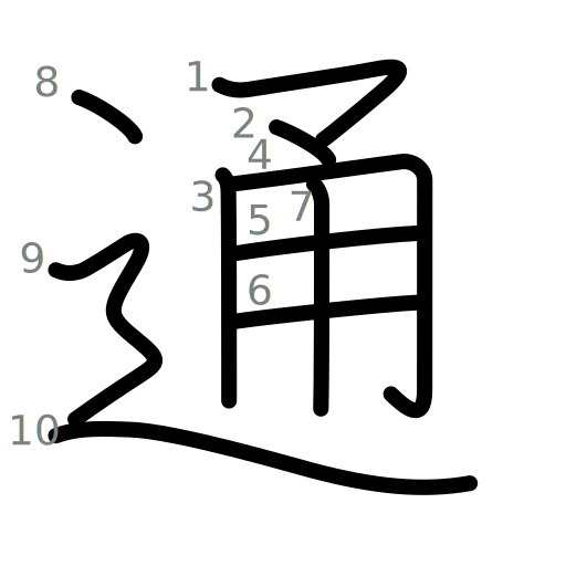通の書き順