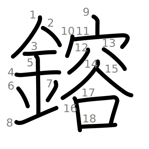 鎔の書き順