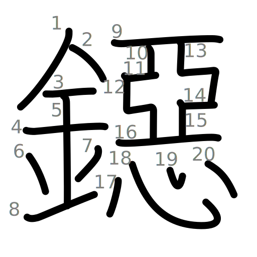 鐚の書き順