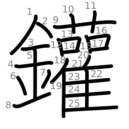 鑵の書き順