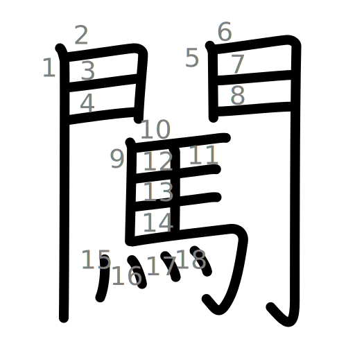 闖の書き順