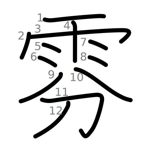 雰の書き順