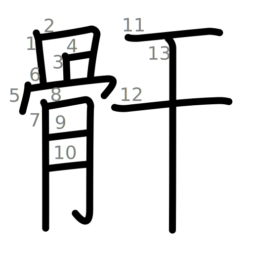骭の書き順