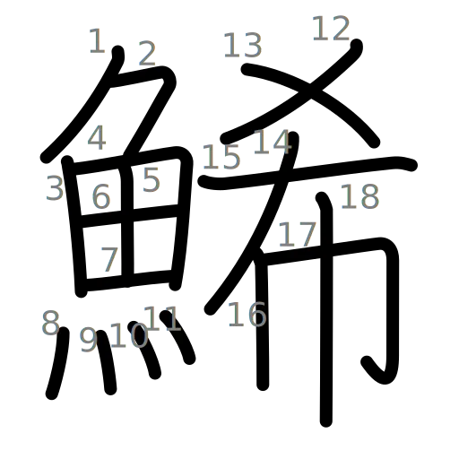 鯑の書き順