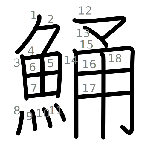 鯒の書き順