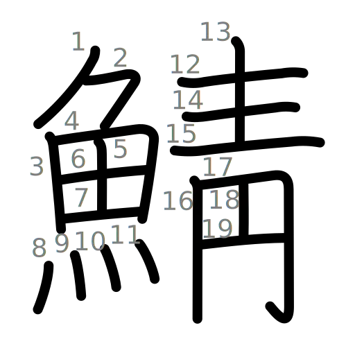 鯖の書き順