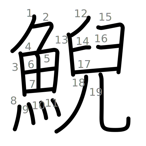 鯢の書き順