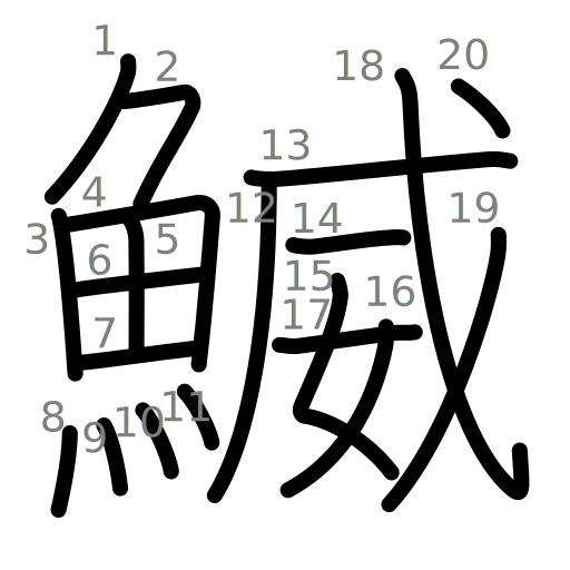 鰄の書き順