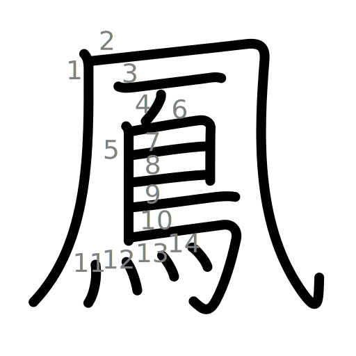 鳳の書き順