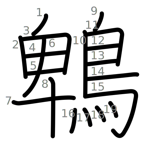 鵯の書き順
